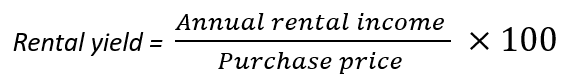 Rental yield formula
